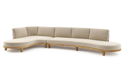 Chaise longue rechts + 3-zit organisch