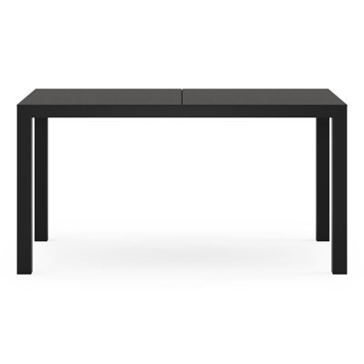 Table de jardin Toma en aluminium noir et sintered stone noire - L 140 x L 80 x H 72,5 cm