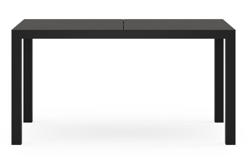 Toma tuintafel in zwart aluminium en zwart sintered stone - L 140 x B 80 x H 72.5 cm