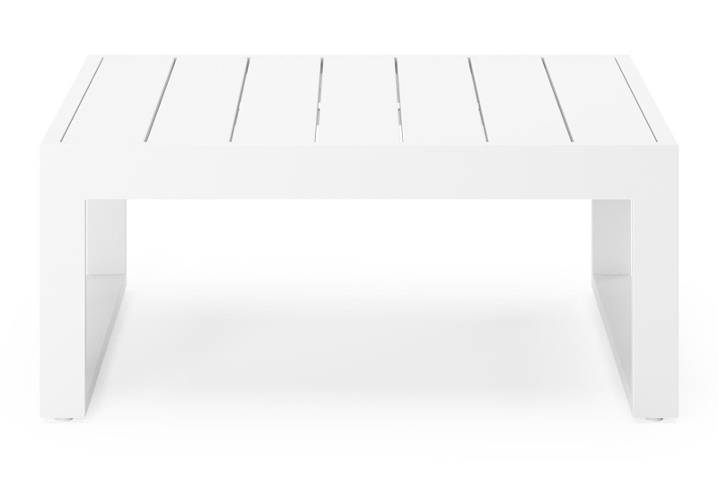 Caldela loungetafel in wit aluminium - L 70 x B 70 x H 30.5 cm