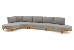 Chaise longue rechts + 3-zit organisch