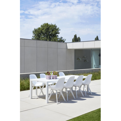 Mesa tuinstoel in wit aluminium en wit kunststof