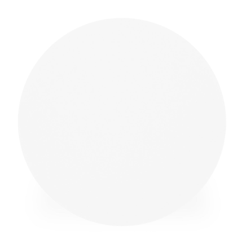 Fano low dining loungetafel in wit aluminium en volkeramiek arctic white - Dia. 65 x H 55 cm