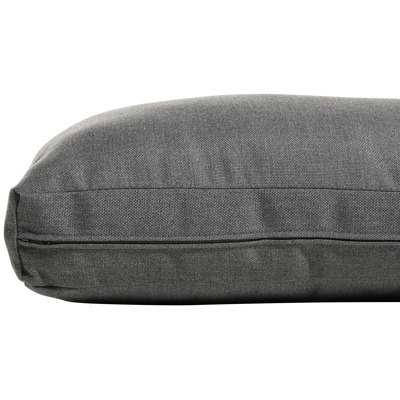 Toma loungehoek in wit aluminium en polywood met grijs polyester kussen en loungetafel