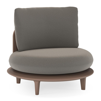 Fauteuil de jardin Bomero en aluminium taupe et coussins en all weather sunbrella® luxe natte dark taupe