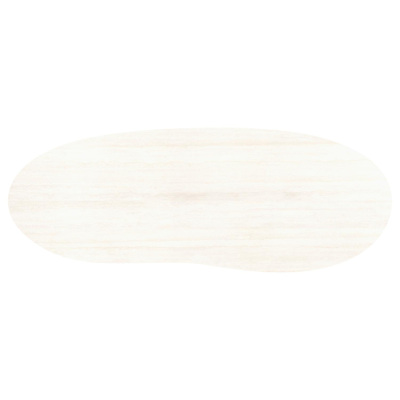 Amico tuintafel organisch in zwart aluminium en volkeramiek Travertino Bianco - L 320 x B 120 x H 73.5 cm