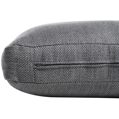 Alcudia loungehoek in grijs aluminium met grijs polyester kussens en loungetafel