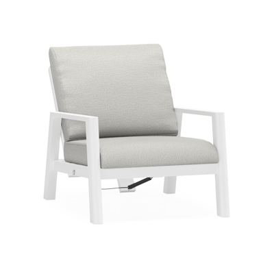 Cirello loungestoel 1-zit in wit aluminium met savane nimbus all weather sunbrella® luxe kussen