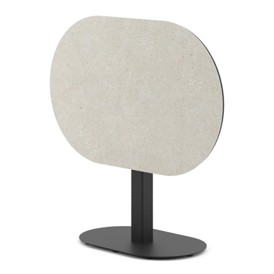 Teramo tuintafel bombo in zwart aluminium en volkeramiek Shilin - L 110 x B 70 x H 73.7 cm