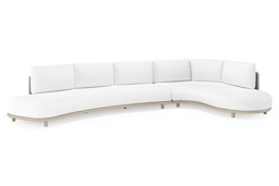 Chaise longue links + 3-zit organisch