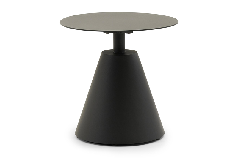 Table d'appoint Lucca en aluminium noir - Dia. 50 x H 50 cm