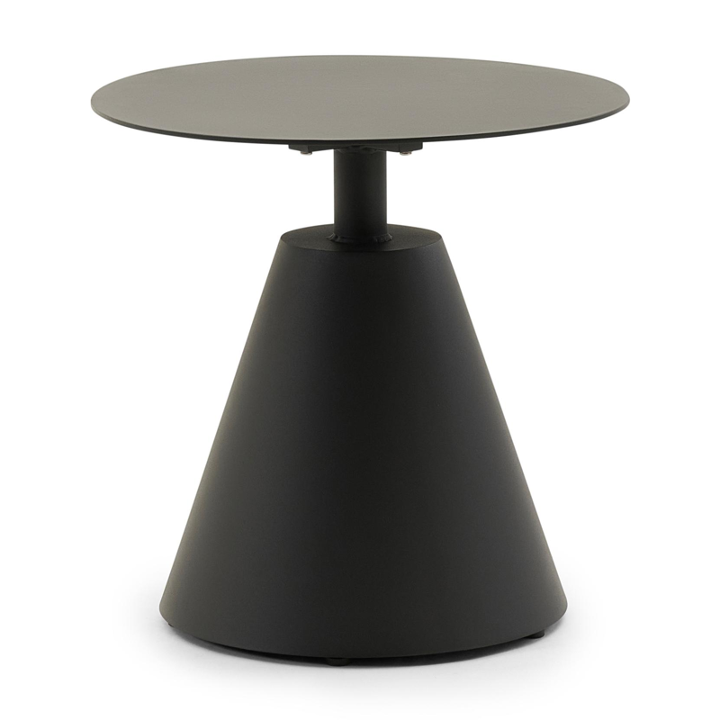 Lucca bijzettafel in zwart aluminium - Dia. 50 x H 50 cm