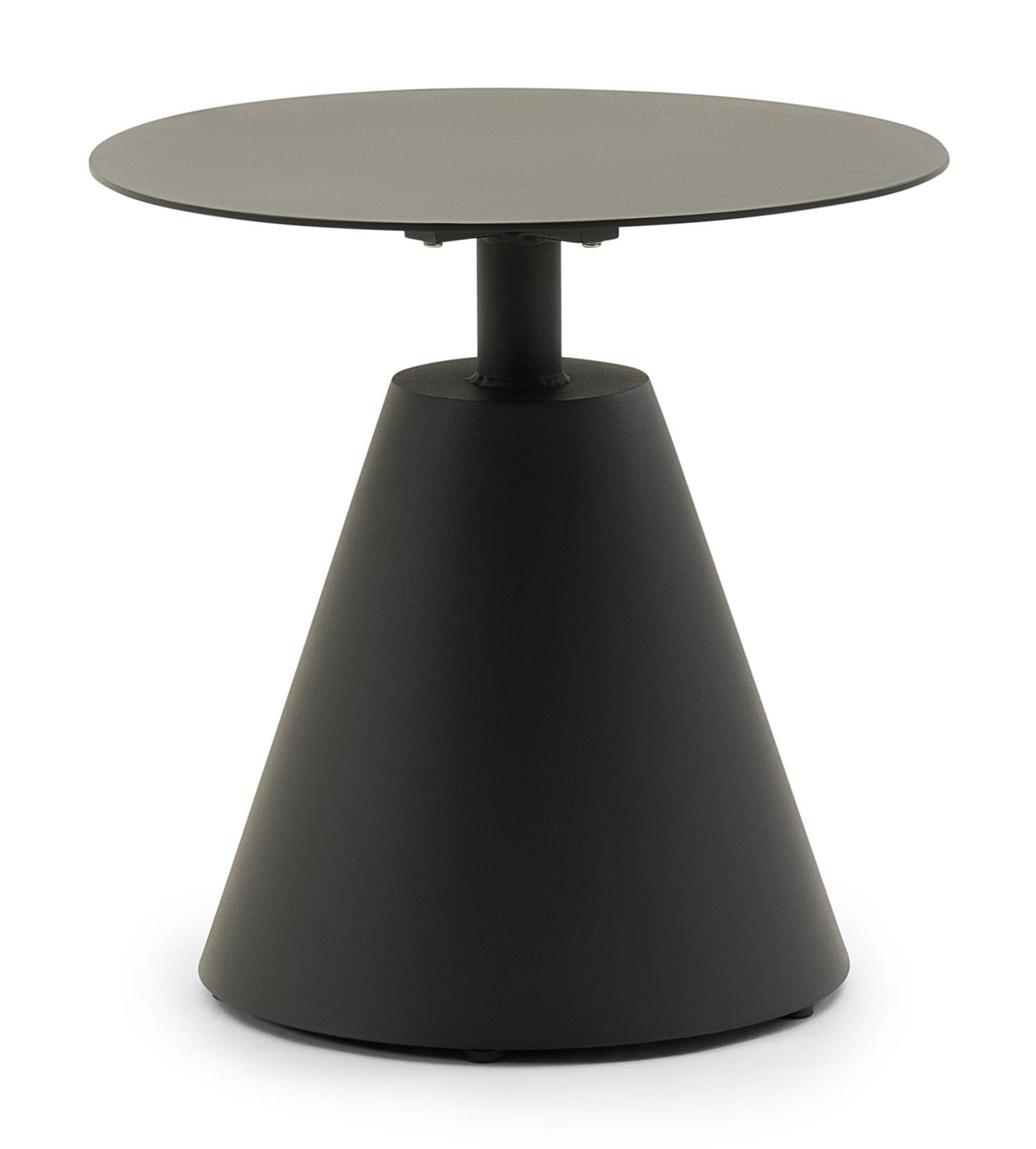 Table d'appoint Lucca en aluminium noir - Dia. 50 x H 50 cm