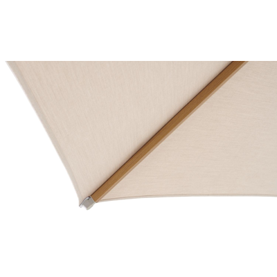 Umbria staanparasol in natural woodlook en beige Sunbrella® Premium parasoldoek - Dia. 250 cm met Plana parasolvoet 40 kg