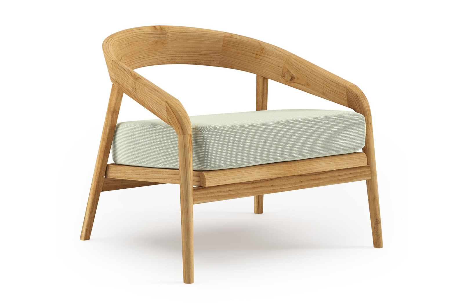 Lacrima loungestoel in teak met slow spirea all weather Sunbrella® luxe kussen