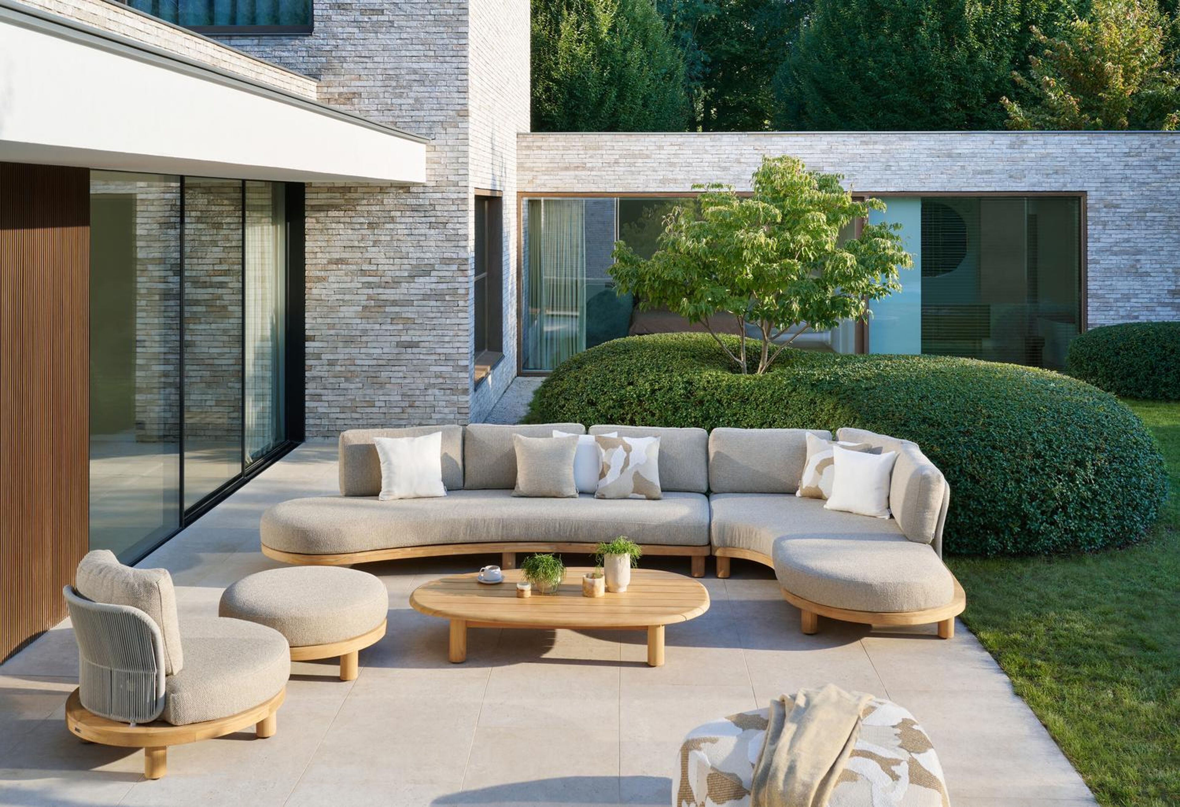 Donato - Organo loungetafel in teak - L 151 x B 90 x H 25 cm