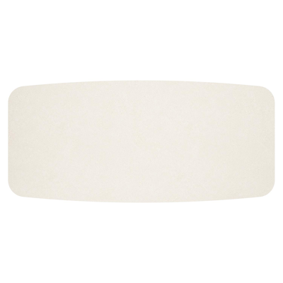 Pamplona bootvormige tuinset in wit aluminium en sintered stone crema minerale met 6 Matera tuinstoelen