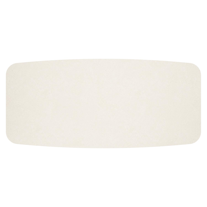 Pamplona tuintafel bootvorm in wit aluminium en sintered stone Crema minerale - L 240 x B 110 x H 72 cm