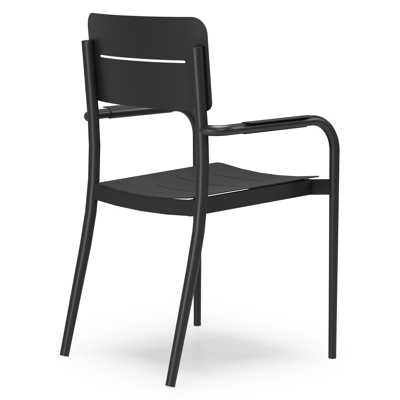 Salto tuinstoel in zwart aluminium