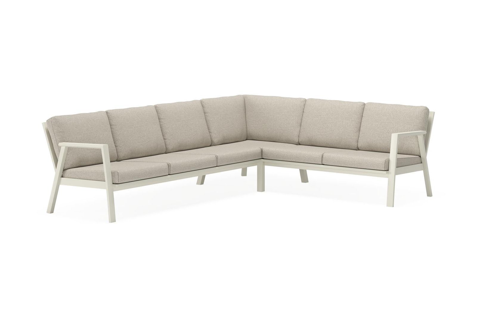 Avila loungehoek in beige aluminium met twilight granite weather+ softtouch kussens