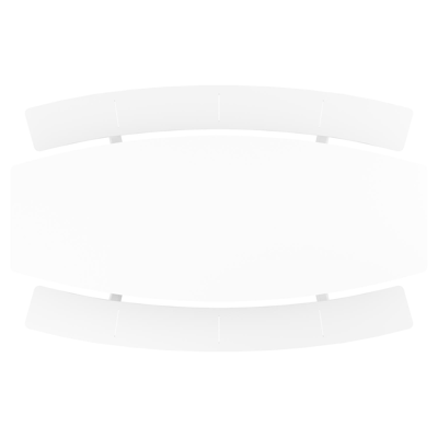 Forno picknicktafel bootvorm in wit aluminium en volkeramiek arctic white tafelblad - L 280 x B 192 x 72 cm