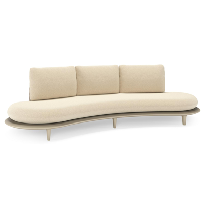 Bomero loungebank in beige aluminium met soul papyrus all weather solica kussen
