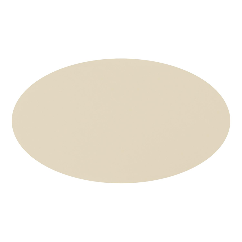 Table de jardin Fano ovale en aluminium beige - Lg. 140 x Lrg. 80 x Haut. 75 cm