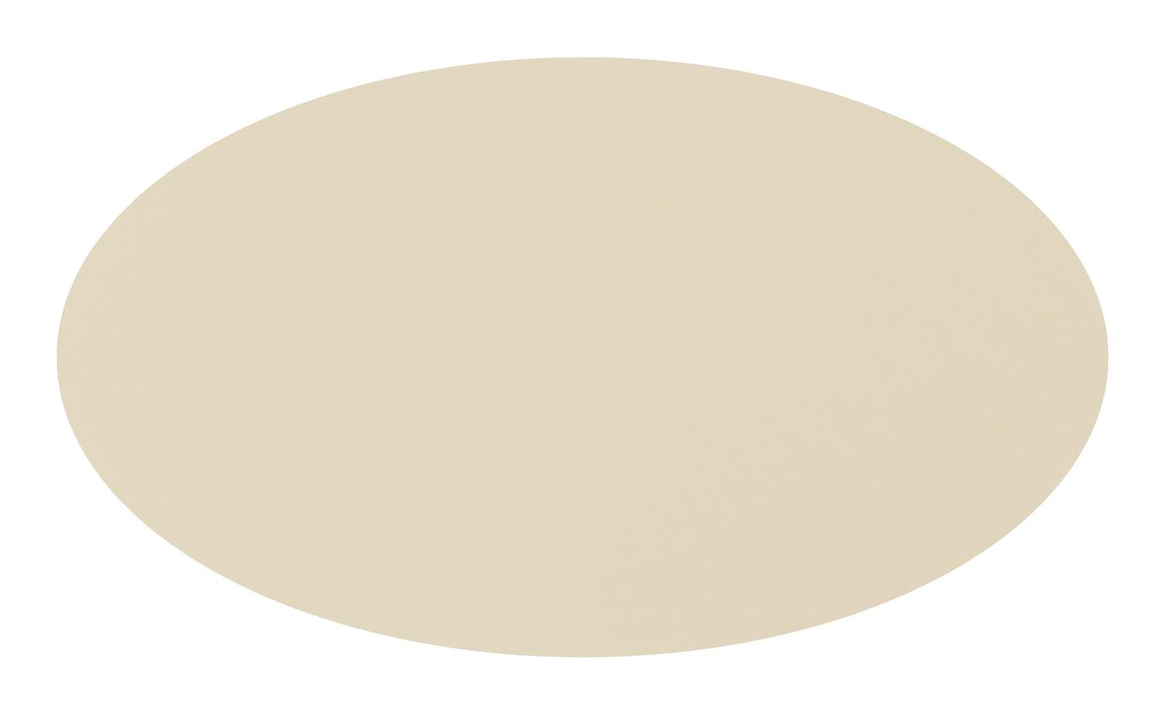 Fano tuintafel ovaal in beige aluminium - L 140 x B 80 x H 75 cm