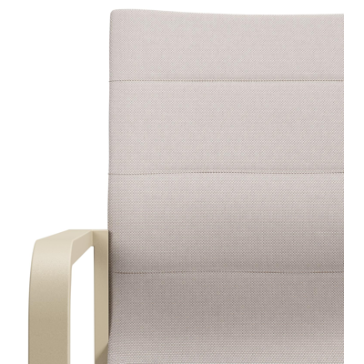 Como stapelbare tuinstoel in beige aluminium en beige dubbele luxe textilene