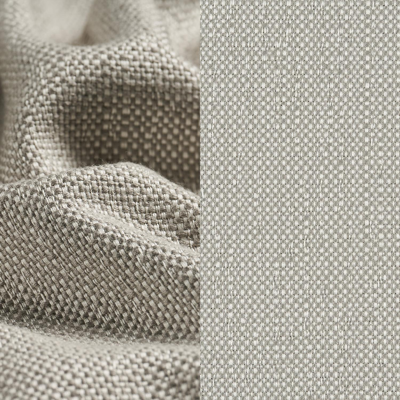 Bomero poef in zwart aluminium met savane grey all weather sunbrella® luxe kussen