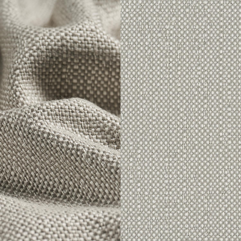 Verato loungehoek in beige aluminium met savane grey all weather sunbrella® luxe kussen