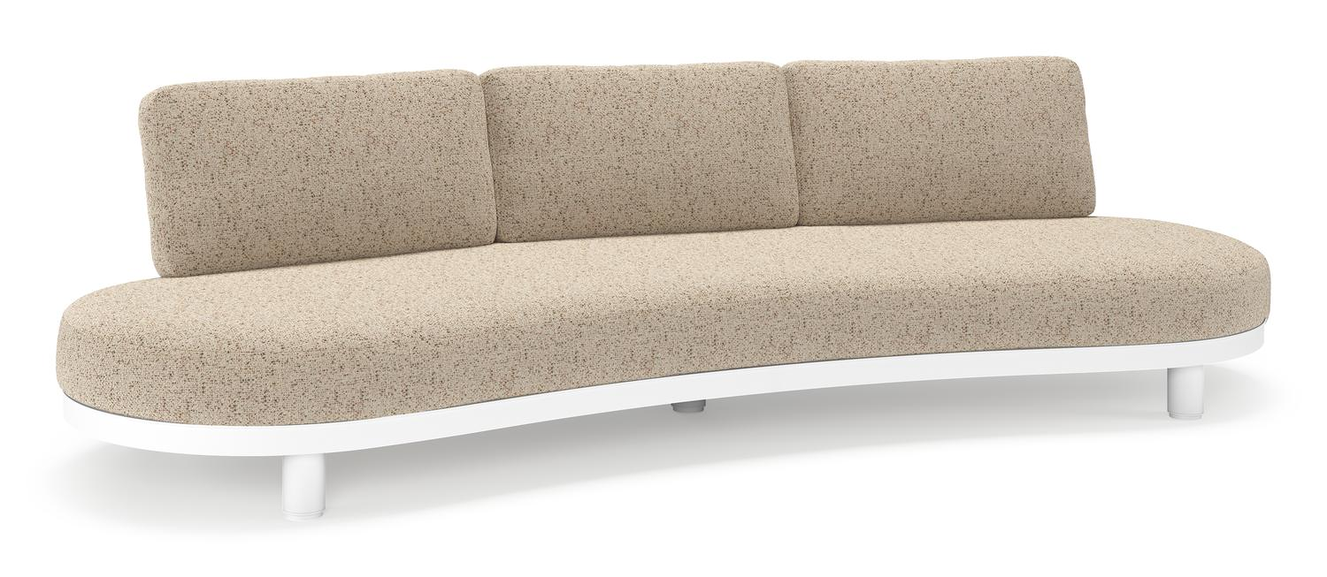 Donato loungebank in wit aluminium met all weather cosytica Bora Jungle kussen