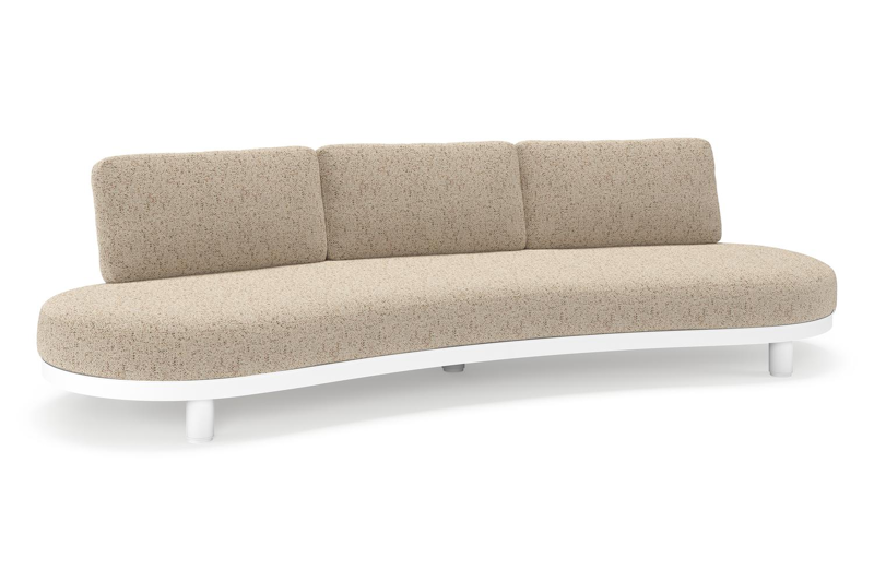 Donato loungebank in wit aluminium met all weather cosytica Bora Jungle kussen