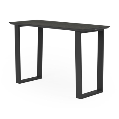 Pagino bartafel in zwart aluminium en volkeramiek black obsession - L 170 x B 70 x H 106 cm