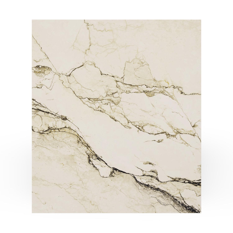 Como loungetafel in zwart aluminium en colorado dunes volkeramiek - L 70 x B 80 x H 20 cm