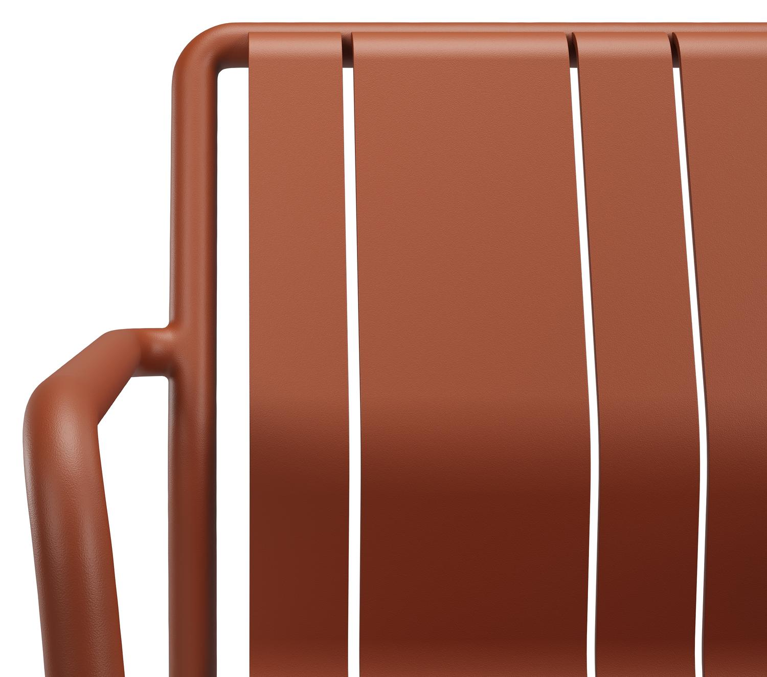 Bolito tuinstoel in roestbruin aluminium