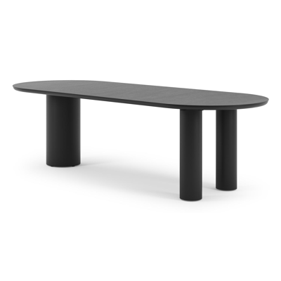 Organo tuintafel ovaal in zwart aluminium en volkeramiek  basalt black - L 260 x B 100 x H 74 cm