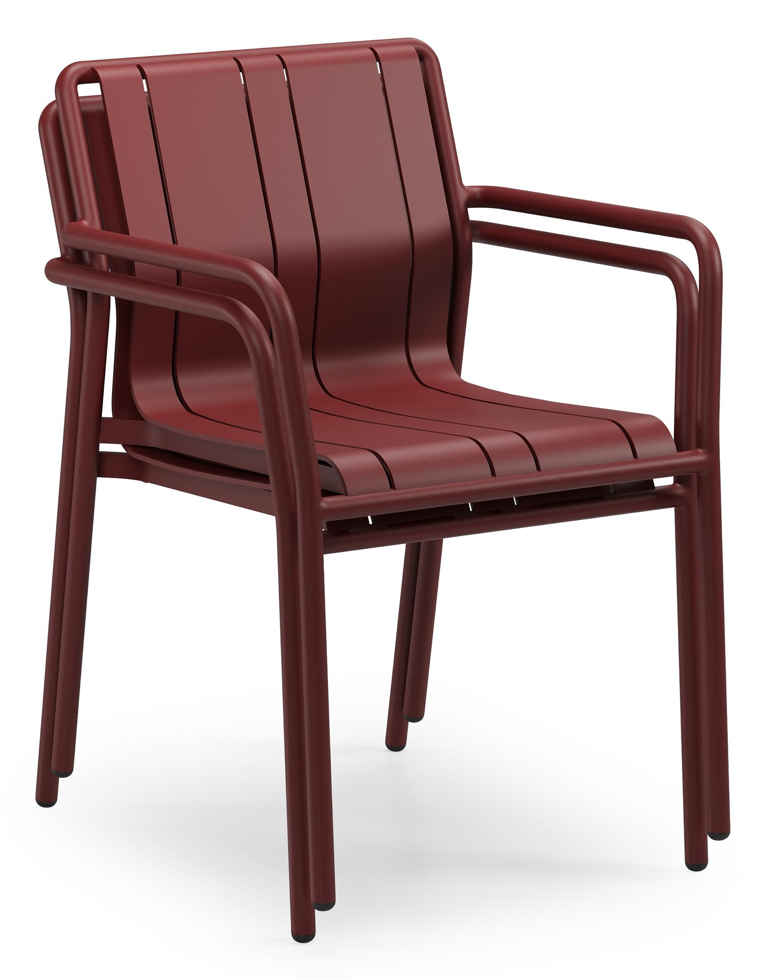 Bolito tuinstoel in ruby aluminium