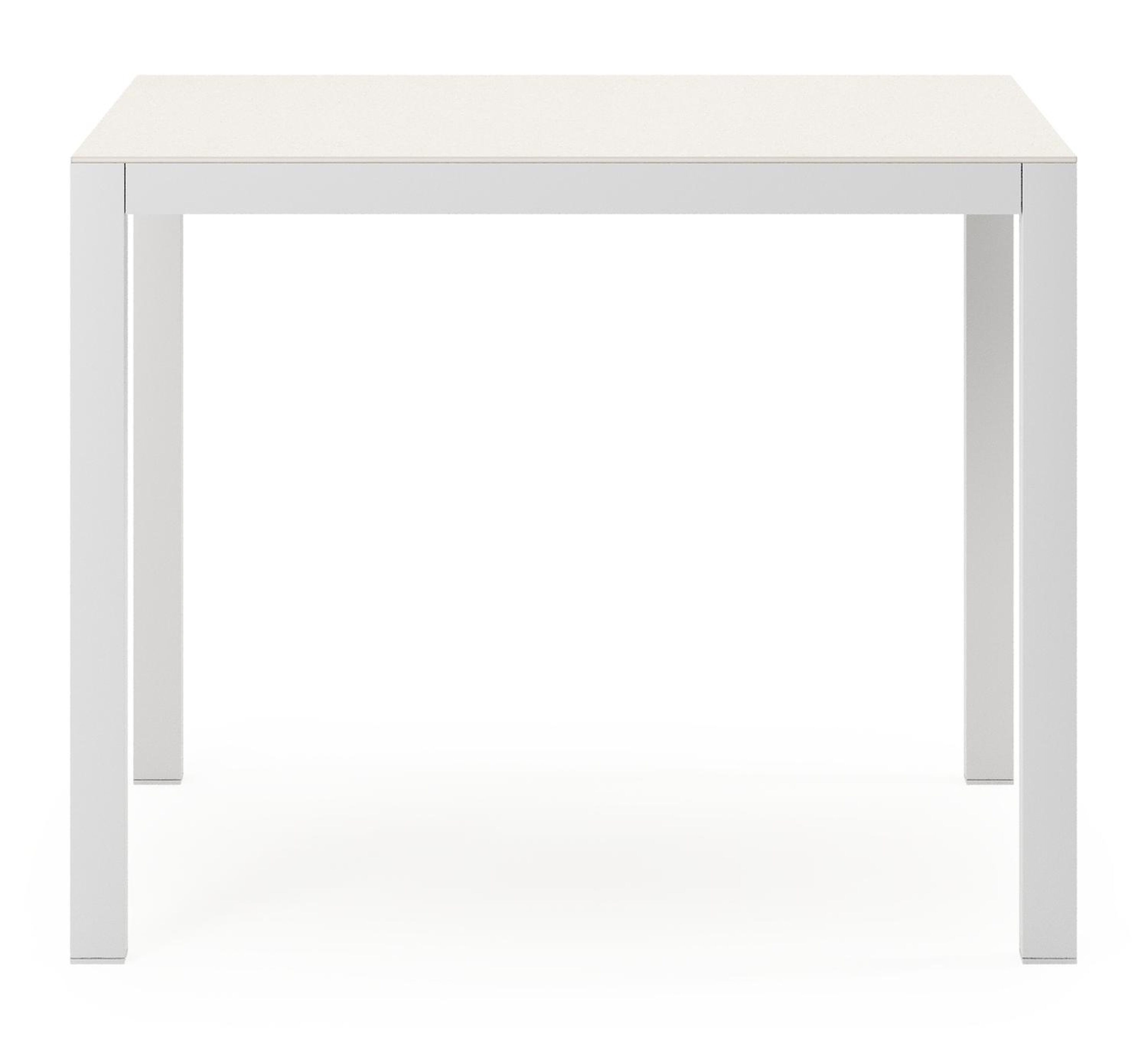 Feltro tuinset in wit aluminium en sintered stone Crema minerale met 2 Zamora tuinstoelen