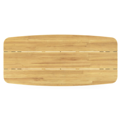 Pagino tuintafel in zwart aluminium en teak - L 255 x B 115 x H 75 cm