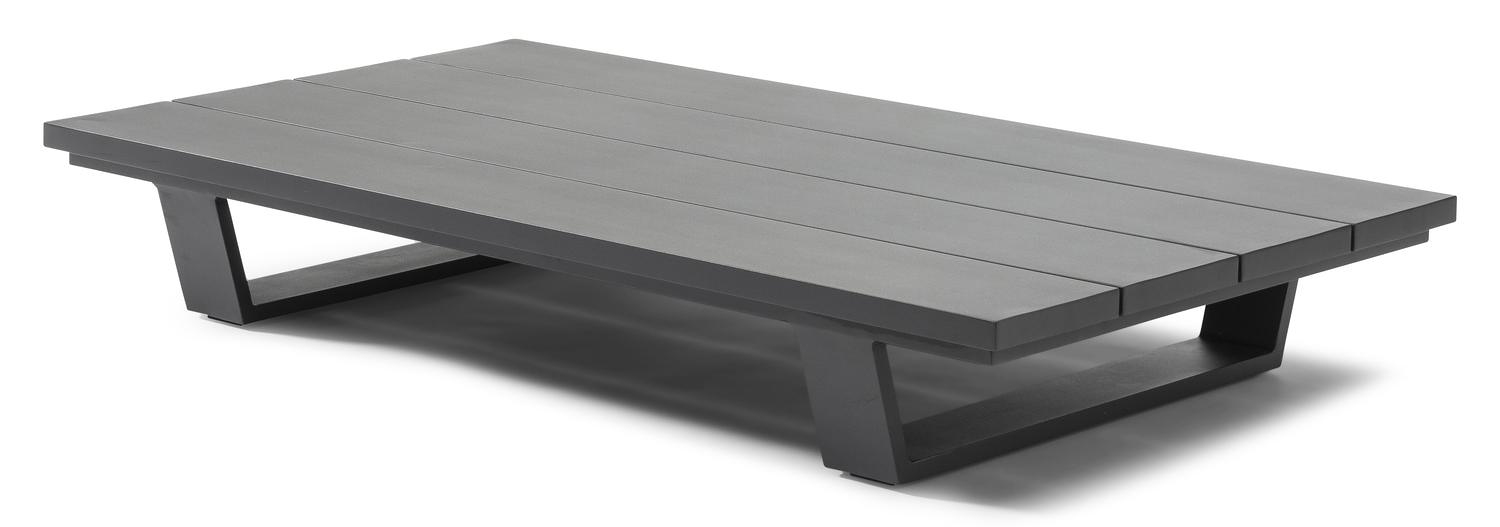 Pagino loungeset in zwart aluminium met chartres sooty Sunbrella luxe kussens 