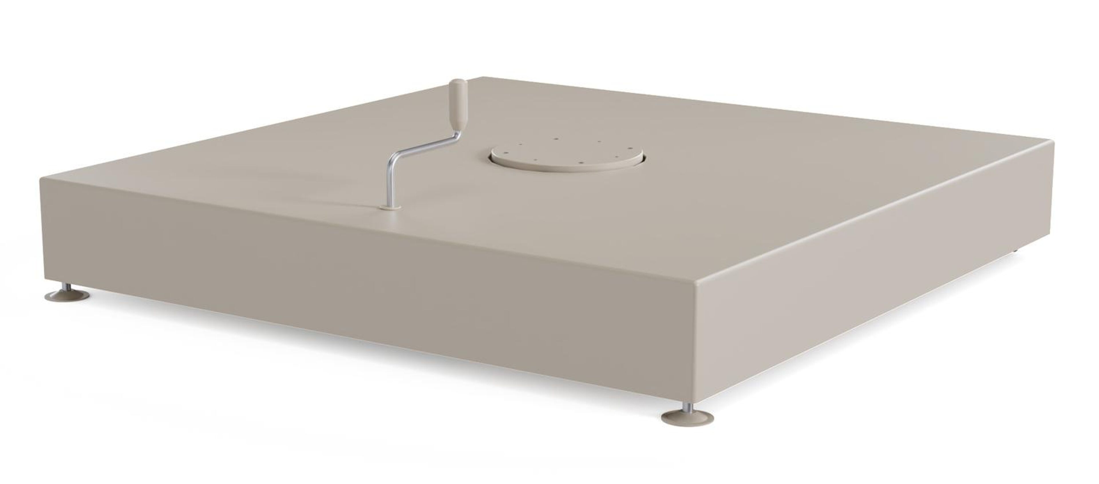 Minore parasolvoet in beige aluminium 260 kg met wielen