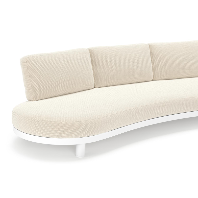 Donato loungebank in wit aluminium met all weather cosytica Althea Off White kussen