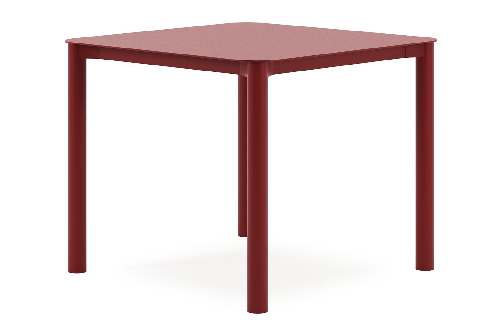 Table de jardin Orso carré arrondi en aluminium ruby - Lg. 90 x Lrg. 90 x Haut. 75 cm