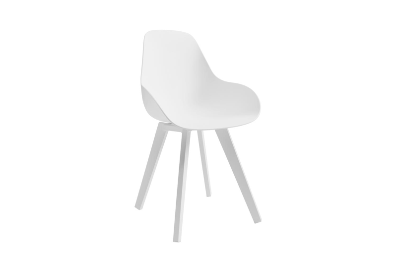 Mesa tuinstoel in wit aluminium en wit kunststof