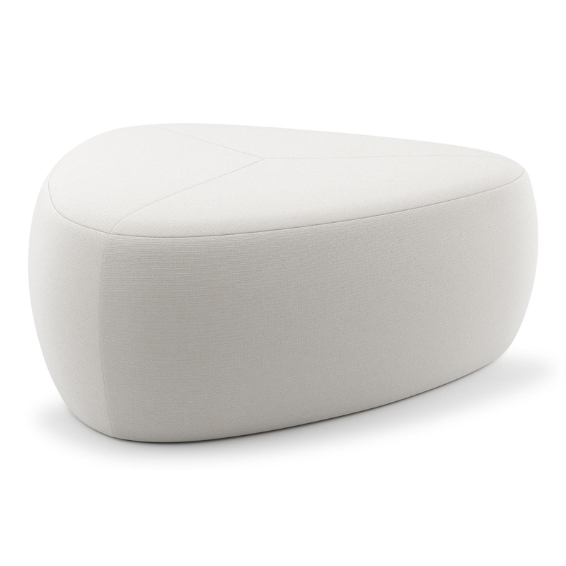 Masso poef in savane white all weather sunbrella® luxe - B 90 x D 90 x H 35 cm