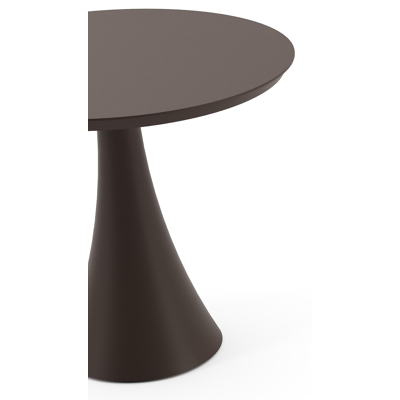 Fano tuintafel vierkant in donkerbruin aluminium - Dia. 85 x H 74 cm