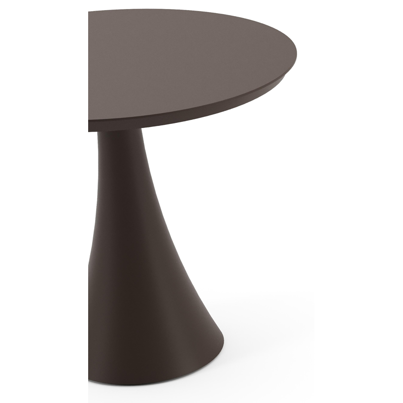 Fano tuintafel vierkant in donkerbruin aluminium - Dia. 85 x H 74 cm