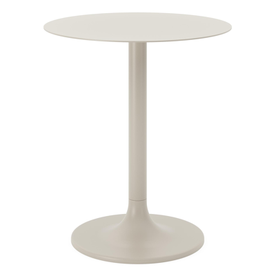 Litta bijzettafel in beige aluminium - Dia. 43 x H 50 cm