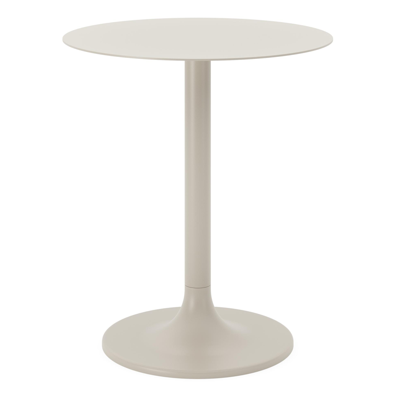 Litta bijzettafel in beige aluminium - Dia. 43 x H 50 cm